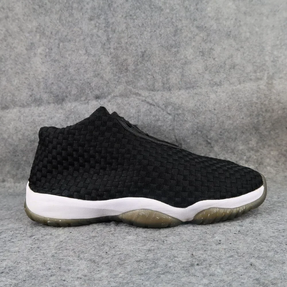 Jordan Future Sneakers Mens 8.5 Nike Air Shoes Woven Mid Black White Basketball